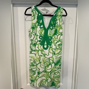 Lilly Pulitzer Janice Dress Resort White Heart Breaker Print Size Large